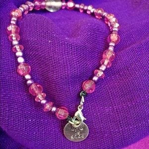 Hand crafted pink&purple anklet/bracelet
